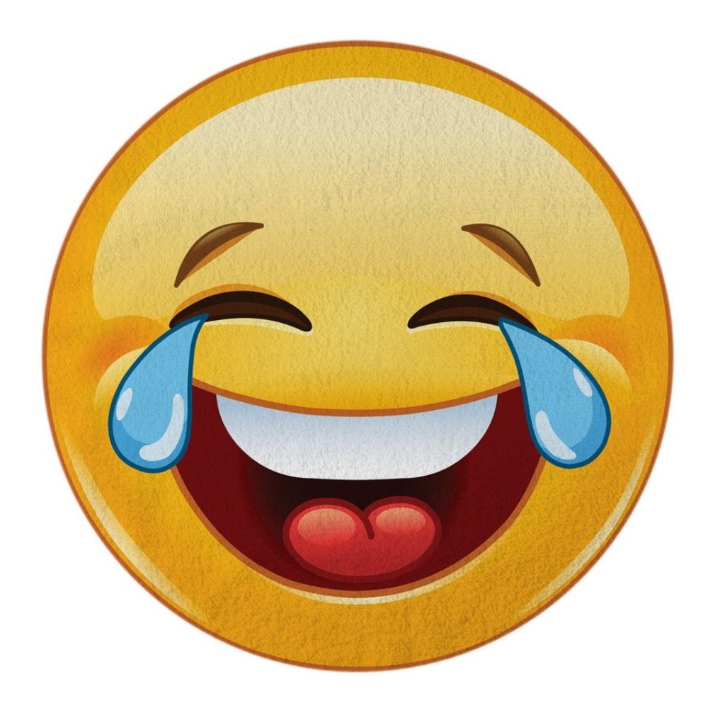 Oversized Soft Cotton Round Beach Towel Laughing Emoji Large Blanket Hippy Boho